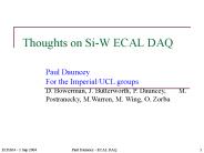 Thoughts on Si-W ECAL DAQ