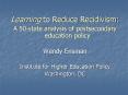 Learning to Reduce Recidivism: PowerPoint PPT Presentation