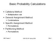 Basic Probability Calculations