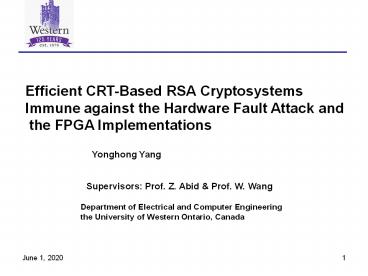 Efficient CRT-Based RSA Cryptosystems