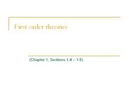 First order theories