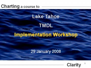 Charting a course to