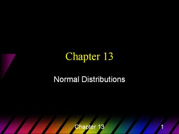 Normal Distributions