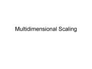 Multidimensional Scaling
