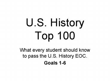 U'S' History Top 100