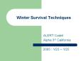 Winter Survival Techniques PowerPoint PPT Presentation