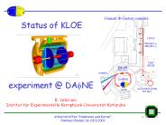 Status of KLOE