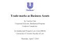 Trade-marks as Business Assets PowerPoint PPT Presentation