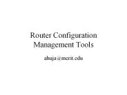 Router Configuration Management Tools
