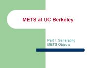METS at UC Berkeley