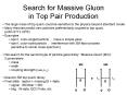 Search for Massive Gluon in Top Pair Production PowerPoint PPT Presentation