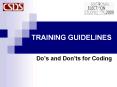 TRAINING GUIDELINES PowerPoint PPT Presentation