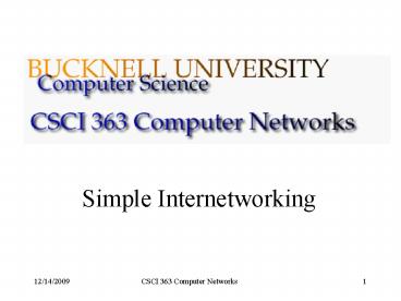 Simple Internetworking
