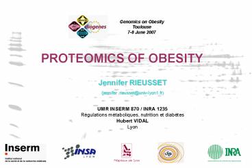 PROTEOMICS OF OBESITY