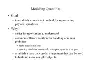 Modeling Quantities