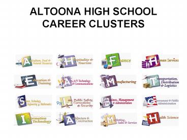 ALTOONA HIGH SCHOOL CAREER CLUSTERS
