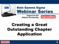 Creating a Great Outstanding Chapter Application PowerPoint PPT Presentation