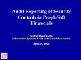 Audit Reporting of Security Controls in PeopleSoft Financials PowerPoint PPT Presentation