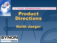 Product Directions Keith Jaeger