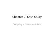 Chapter 2: Case Study