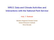 WRCC Data and Climate Activities and