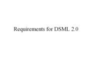Requirements for DSML 2.0