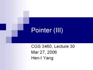 Pointer (III)
