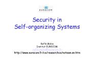 Security in Self-organizing Systems