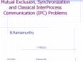 Mutual Exclusion, Synchronization and Classical InterProcess Communication (IPC) Problems PowerPoint PPT Presentation