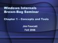 Windows Internals Brown-Bag Seminar Chapter 1  PowerPoint PPT Presentation