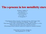 The s-process in low metallicity stars