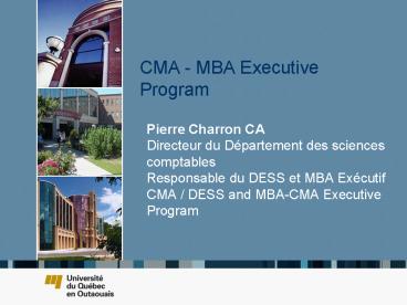 CMA MBA Executive Program