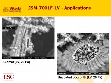 JSM7001FLV Applications