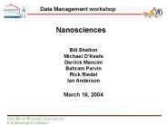 Nanosciences