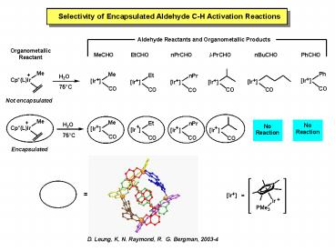 Selectivity of Encapsulated Aldehyde CH Activation Reactions