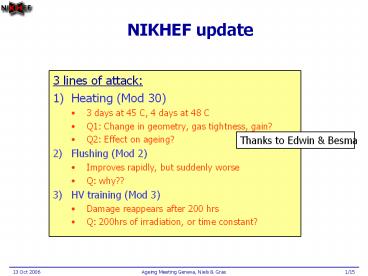 NIKHEF update