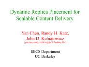 Dynamic Replica Placement for Scalable Content Delivery