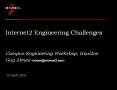 Internet2 Engineering Challenges PowerPoint PPT Presentation