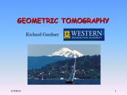 GEOMETRIC TOMOGRAPHY