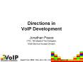 Directions in VoIP Development PowerPoint PPT Presentation
