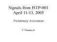 Signals from ISTP-001 PowerPoint PPT Presentation