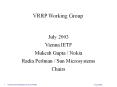 VRRP Working Group PowerPoint PPT Presentation