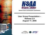 User Group Presentation 