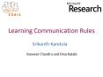Learning Communication Rules PowerPoint PPT Presentation