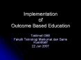 Implementation of Outcome Based Education PowerPoint PPT Presentation