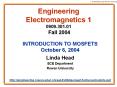 Engineering Electromagnetics 1 0909'301'01 Fall 2004 PowerPoint PPT Presentation