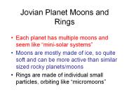 Jovian Planet Moons and Rings