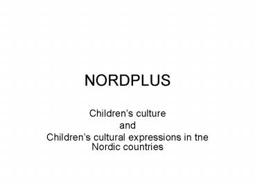 NORDPLUS