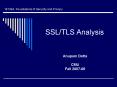SSL/TLS Analysis PowerPoint PPT Presentation