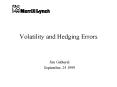 Volatility and Hedging Errors PowerPoint PPT Presentation
